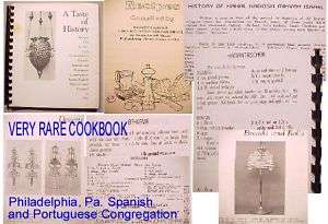 Tst HISTORY PHILADELPHIA,PA RECIPE COOK BOOK SEPHARDIC PORTUGUESE 