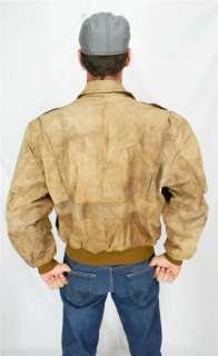   leather flight jacket from superfortress tagged a size large fits true
