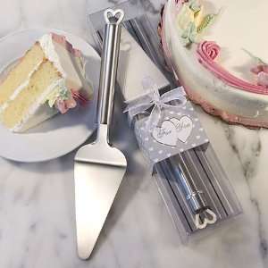    Wedding Favors Amore Stainless Steel Cake Server: Home & Kitchen