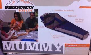 NEW Ridgeway Kelty 0 Degree Sleeping Bag Warm & Comfortable Mummy Bag 