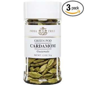 India Tree Cardamom Green Pod Jar, 1.2 Ounce (Pack of 3)  