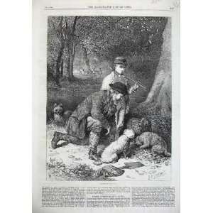   1869 Man Young Boy Truffle Hunting Tree Dogs Fine Art: Home & Kitchen