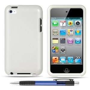  Apple Ipod Touch 4 White Base Design Snap on Hard Cover 
