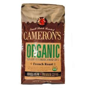 Camerons Organic French Roast Whole Bean Coffee, 32 Ounce Bag:  