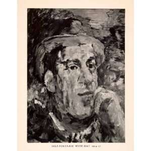  1948 Photogravure Self Portrait Oskar Kokoschka Hat 