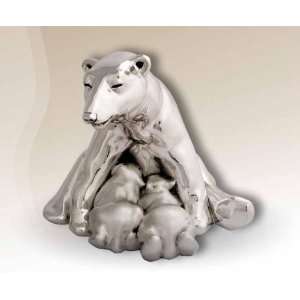 Polar Bears Silver Plated Sculpture:  Home & Kitchen