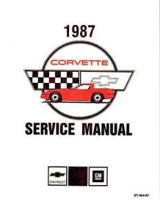 1987 CORVETTE Shop Service Repair Manual Book  
