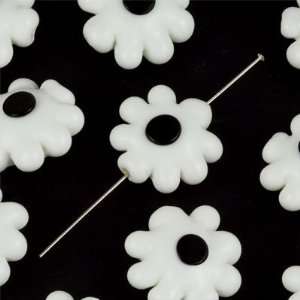  18mm White Flower Shaped Glass Lampwork Beads Arts 
