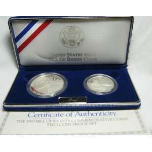  1993 Bill of Rights Two Coin Commemorative Proof Set 