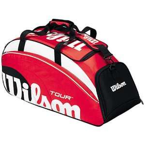  Wilson Tour 5 Red Court Bag (Red/White/Black) Sports 