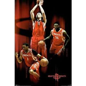 Houston Rockets (Tracy McGrady, Yao Ming, Ron Artest) Sports Poster 