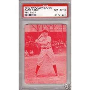  1913 Card Game NAP LAJOIE Red Back (PSA 8) HOF: Sports 