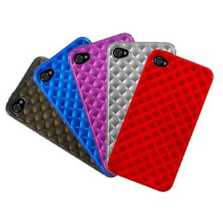   Cube TPU Case Cover for Apple iPhone 4 4G 4S w/Screen Protector  