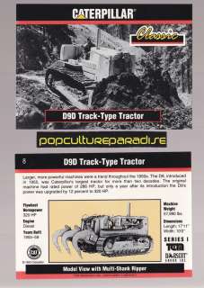 1955 D9D TRACK TYPE TRACTOR 1993 Caterpillar Earth Movers CARD  