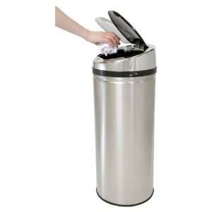   Touchless Trash Can in Brushed Stainless Steel