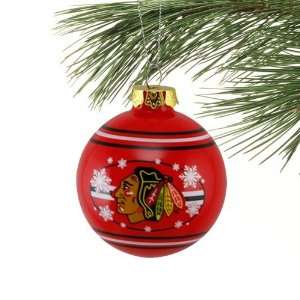  : Chicago Blackhawks Red 2010 Glass Ball Ornament: Sports & Outdoors