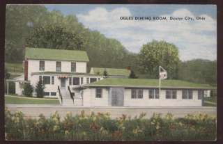 POSTCARD Dexter City, OH Ogles Dining Room 1930s  