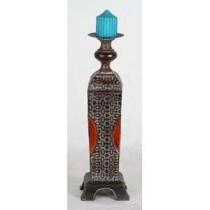  22 in. Textured Metal Candle Holder: Home Improvement