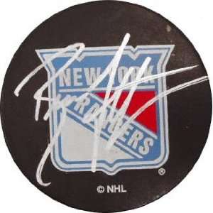  Brian Leetch New York Rangers Autographed Hockey Puck 