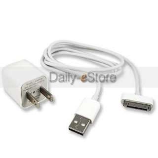 USB Wall Charger +Cable For IPod Touch iPhone 3G 3GS 4G + Earphone 