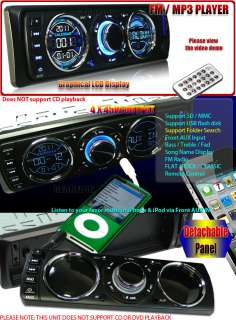 In Dash SD MP3 Car iPhone iPod Aux Audio Player 3892  