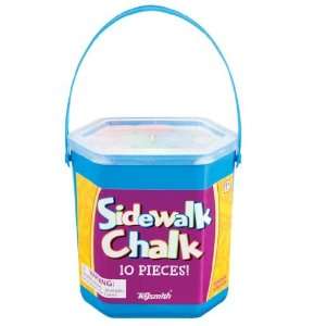  10 Piece Bucket Sidewalk Chalk Toys & Games