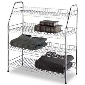  4 Tier Storage Rack in Chrome by Organize It All: Home 