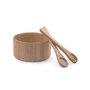  Lipper Beechwood Salad Bowl 10 x 5 with 12 Servers 