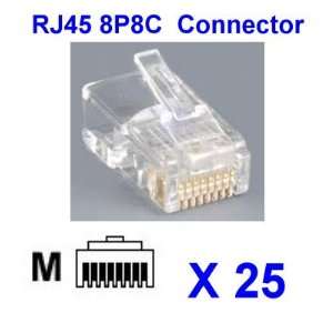  VasterCable, Modular Plugs RJ45 8P8C, 25 Pcs /Pack 