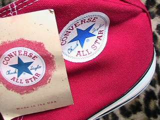   ALL STAR ORIGINAL RED HIGH TOP SNEAKERS  MADE IN THE USA NIB 13  