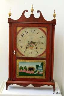 Antique Pillar and Scroll clock, by Eli Terry  