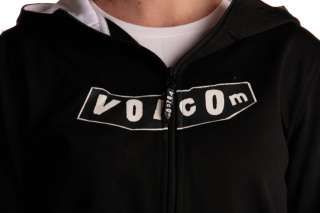 Volcom Womens Penalty Full Zip Hoodie Jacket Size M Black  