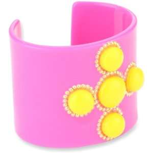  Bellissima Jewelry Color Block Hot Pink with Yellow with 