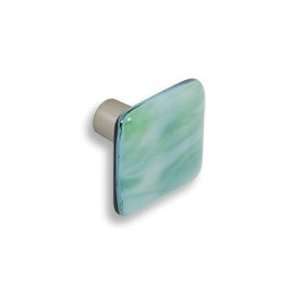  #334 CKP Brand Light Green Swirl Art Glass Knob With Dull 
