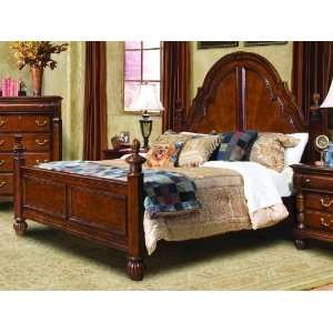 : Vaughan Kathy Ireland Home Royal Manor King Poster Bed in Cathedral 