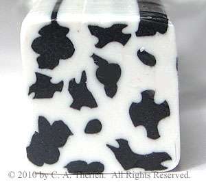 RAW Cow Print Polymer Clay Cane  