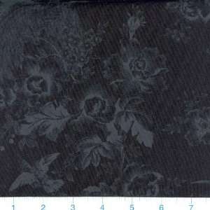   Bird Toile Charcoal on Black Fabric By The Yard: Arts, Crafts & Sewing