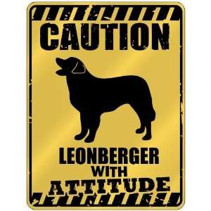  New  Caution : Leonberger With Attitude  Parking Sign 
