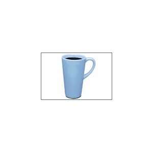  Made in the USA   Ceramic Retro Blue Travel Coffee Mug 