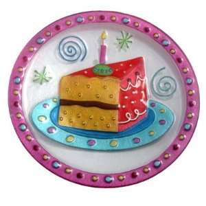  Cake Glass Fusion Plate by Lori Siebert: Kitchen & Dining