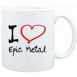  Mug White  I LOVE Epic Metal  Music