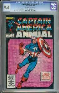 Captain America Annual #7 CGC 9.4 Marvel 1983 OW WP  