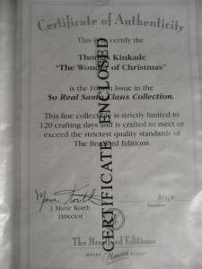   Kinkade Wonder of Christmas Santa The Bradford Editions A1110  