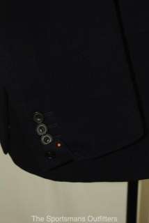 SUPERB H HUNTSMAN & SONS SAVILE ROW BESPOKE DOUBLE BREASTED NAVY SUIT 
