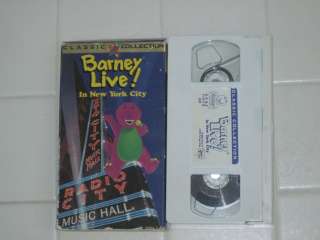 BARNEY LIVE In NEW YORK CITY VHS Video~75 min~Ages 1 8  