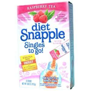  Diet Snapple Singles to Go Raspberry (6 Sticks in each box 