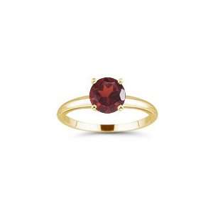  1.57 Cts Garnet Solitaire Ring in 14K Yellow Gold 10.0 