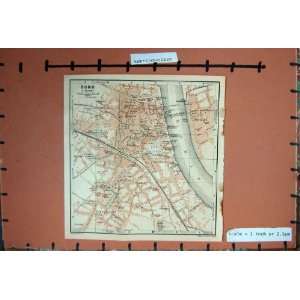   : MAP 1910 RHINE STREET PLAN TOWN BONN GERMANY BEUEL: Home & Kitchen