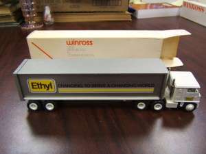 Winross Ethyl tractor trailer gray/white in box  