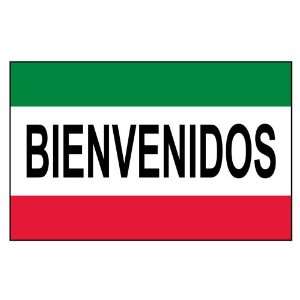  Bienvenidos 3ft x 5ft Nylon Flag Welcome Patio, Lawn 